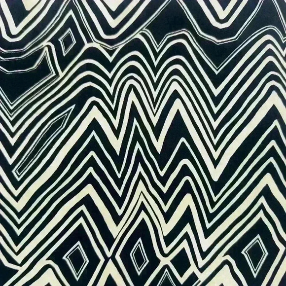 Express Silk Blouson Dress, Women’s Size Small, Geometric Black & Cream, Y2K - Picture 12 of 16